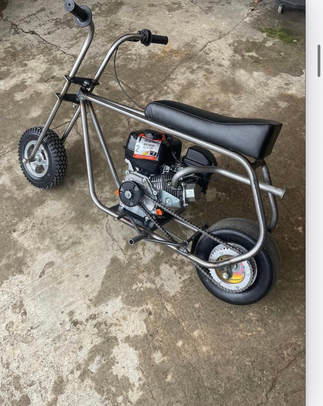 GLOSSY BLACK Stock MiniBike (45+mph) - Image 5
