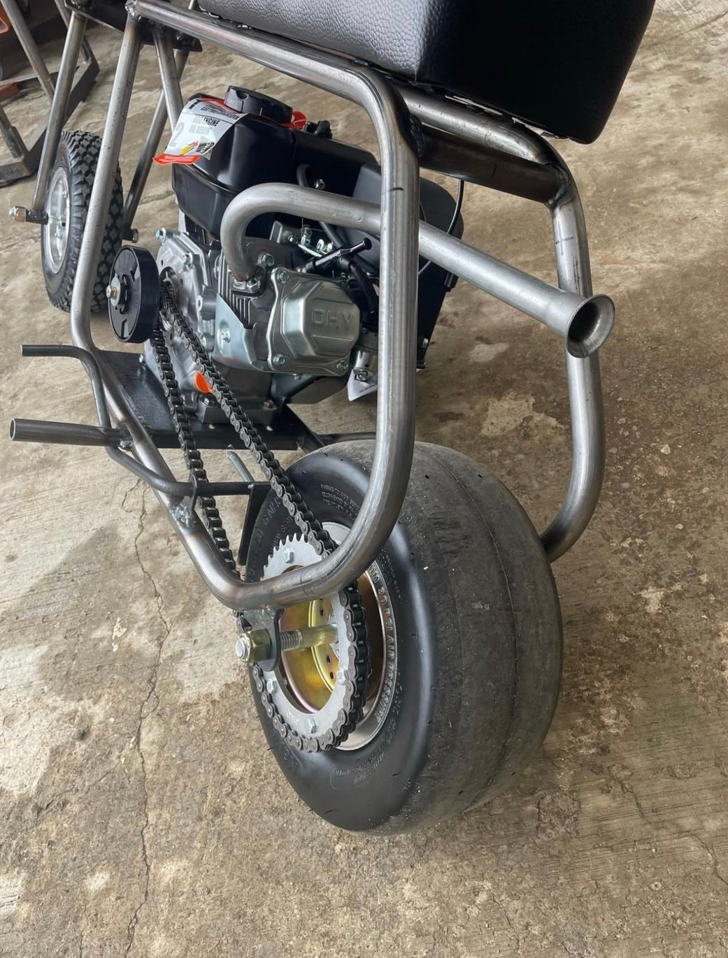 GLOSSY BLACK Stock MiniBike (45+mph) - Image 4