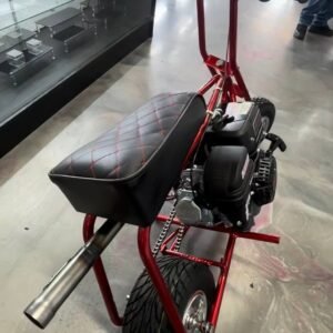 Volts Custom Red-Frame MiniBike – Street Beast Edition  (“J-bars” ) 75+mph