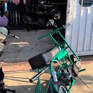 🏁 Custom Green Performance Mini Bike – 80+ MPH + Wheelie Bar